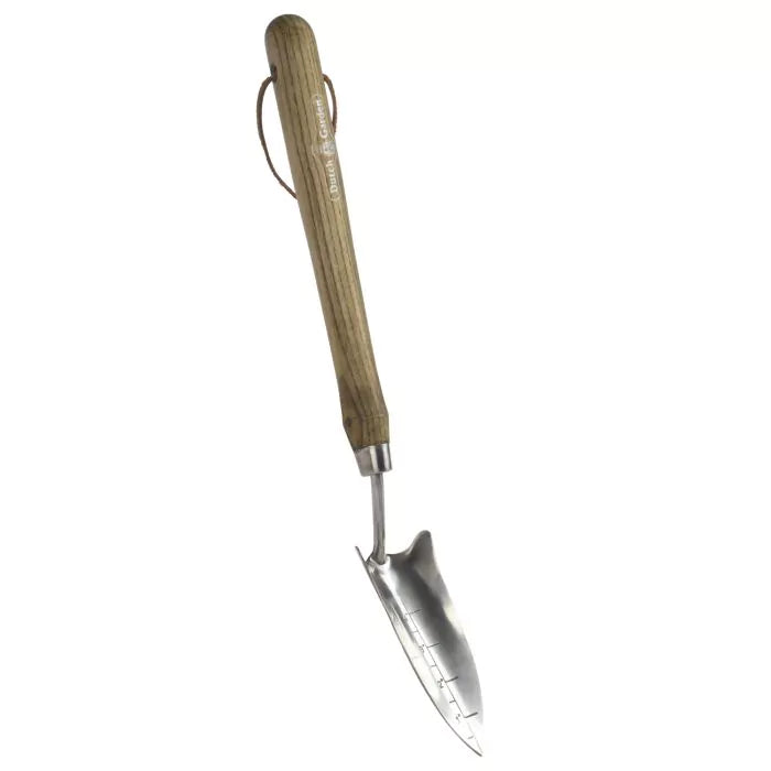 dutch garden trowel Narrow Transplanting Trowel from Belle Epoque with Extra Long Handle – Ideal for Deep Pots
