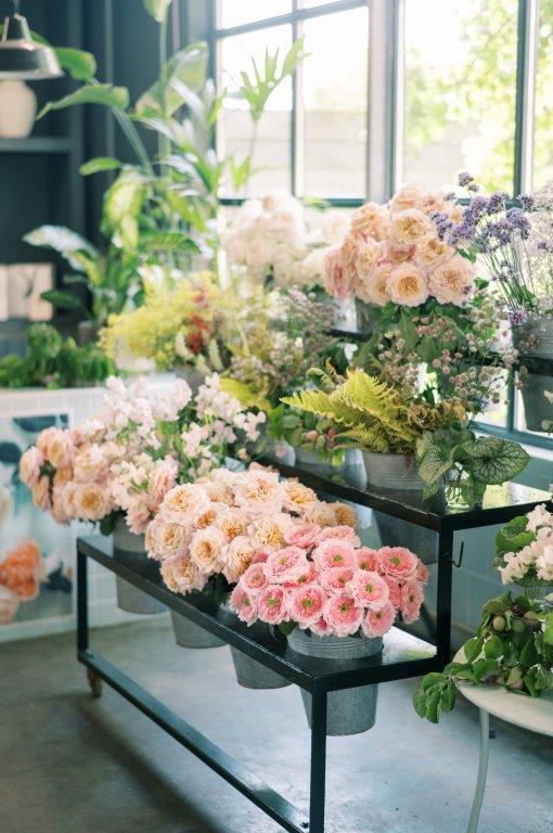 Rozen voor in een pluktuin (en in de vaas)