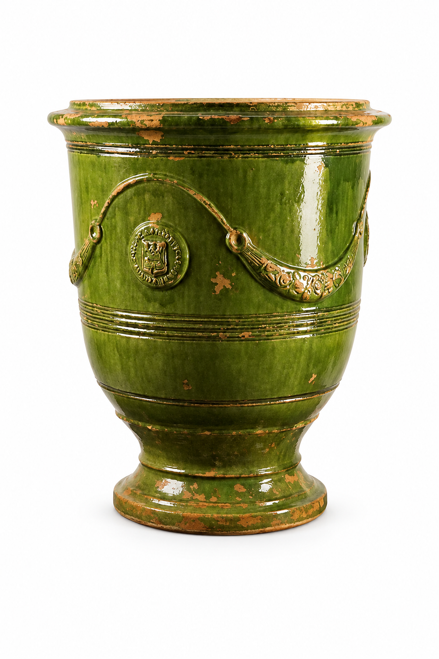 Vase Anduze Poterie de la Madeleine vert antique