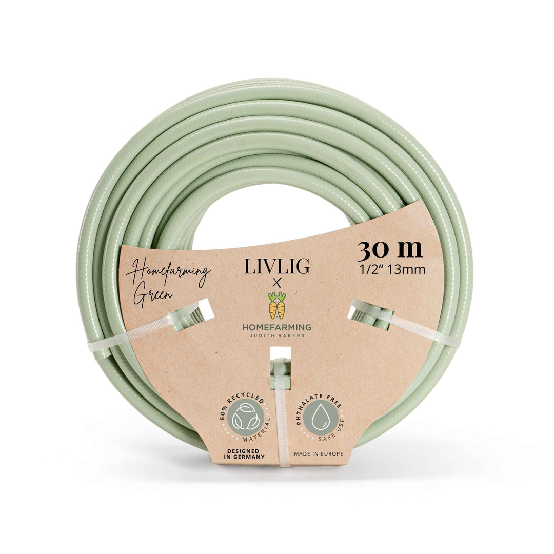 Grüner Gartenschlauch – nachhaltiger Design-Gartenschlauch für Rosen und Garten