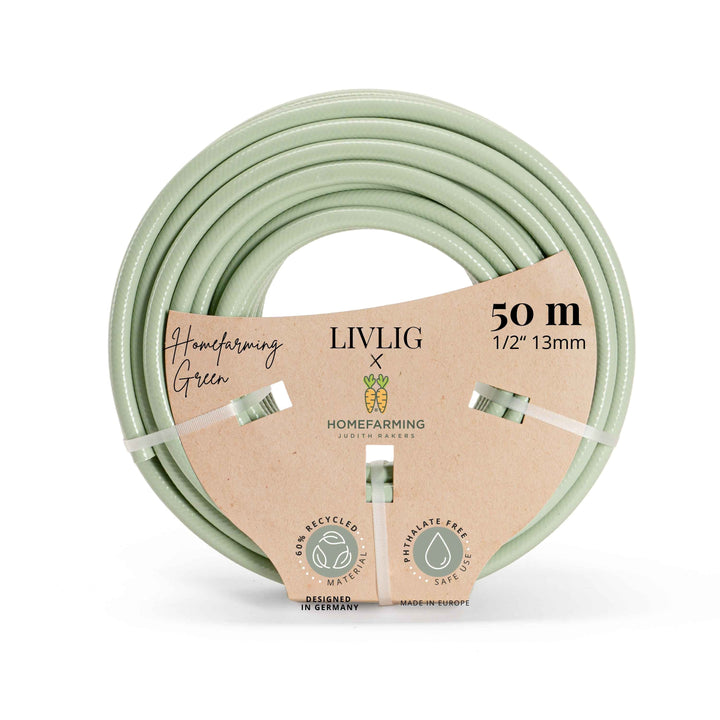 Grüner Gartenschlauch – nachhaltiger Design-Gartenschlauch für Rosen und Garten